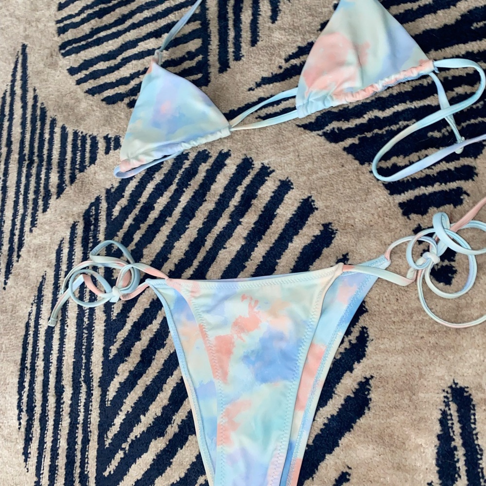 Pastel Tie-Dye Bikini Set